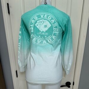MGM LAS VEGAS Nevada Full House Colorblock Tie Dye Spell Out Long Sleeve Shirt S